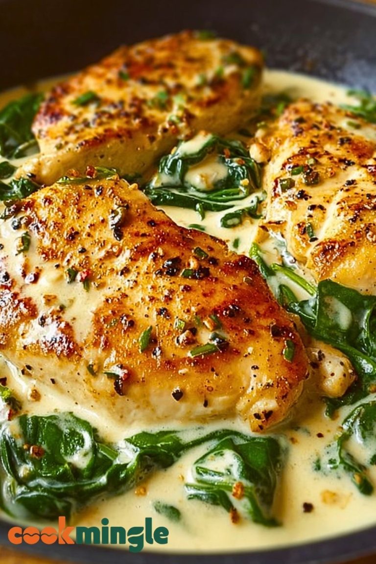 Chicken Florentine Recipe with Spinach and Cream Sauce
