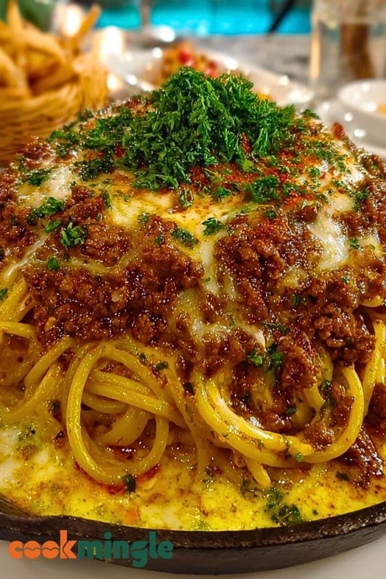 Creamy Cajun Beef Spaghetti with Three-Cheese Parmesan Sauce