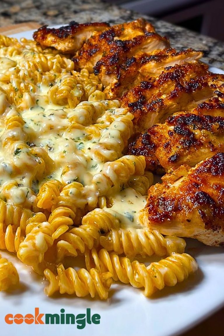Creamy Velveeta Chicken Rotini with Mozzarella Garlic Sauce
