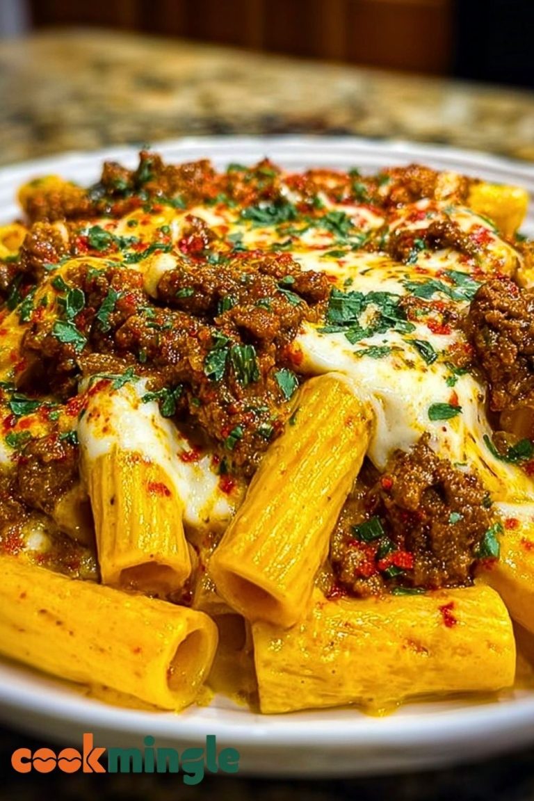 Creamy Velveeta Penne Pasta with Cajun Beef Alfredo Sauce