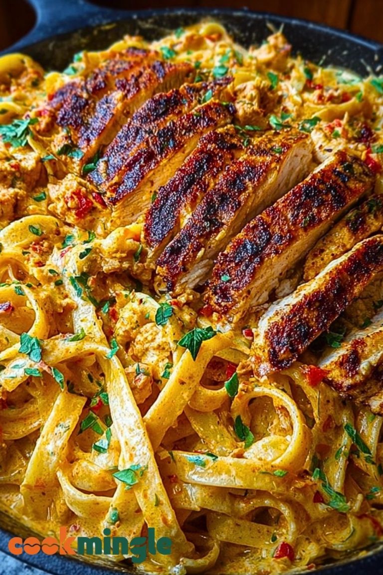 One-Pan Creamy Sweet and Spicy Cajun Chicken Pasta