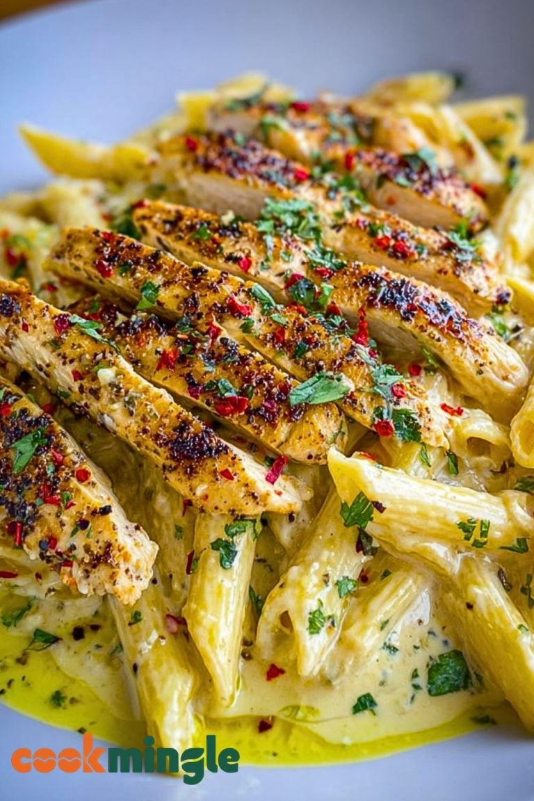 One Pot Creamy Garlic Parmesan Chicken Penne