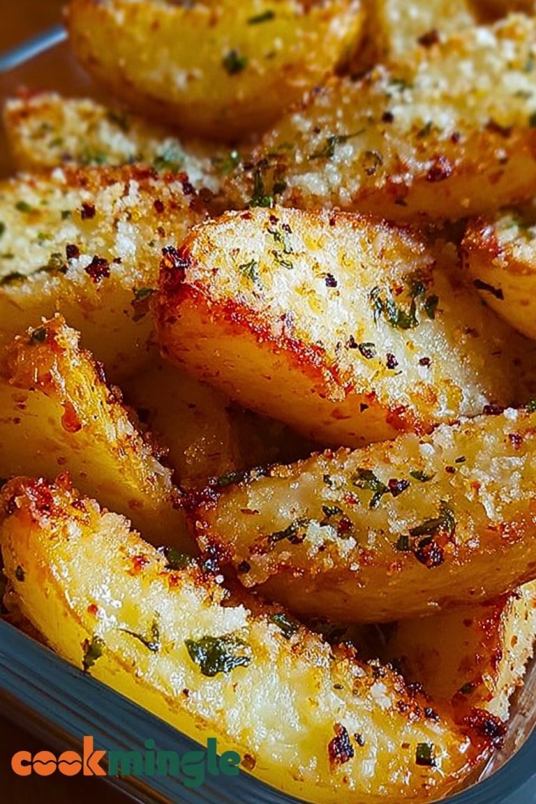 Parmesan Garlic Potato Wedges Recipe