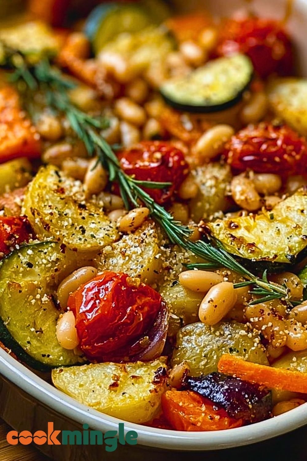 Rustic Roasted Vegetable Bake with Cannellini Beans - Cook Mingle