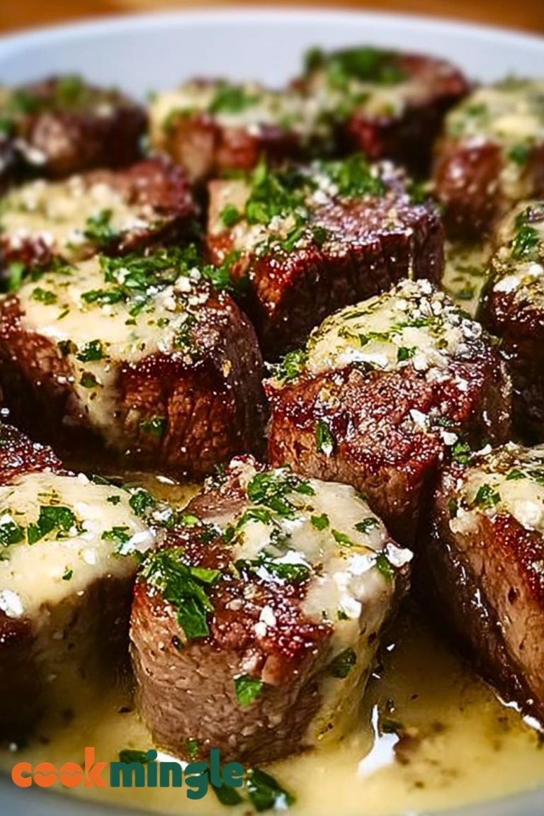 Steak Bites with Garlic Butter and Parmesan