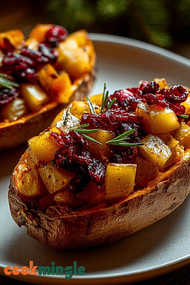 Cranberry Apple Twice-Baked Sweet Potatoes