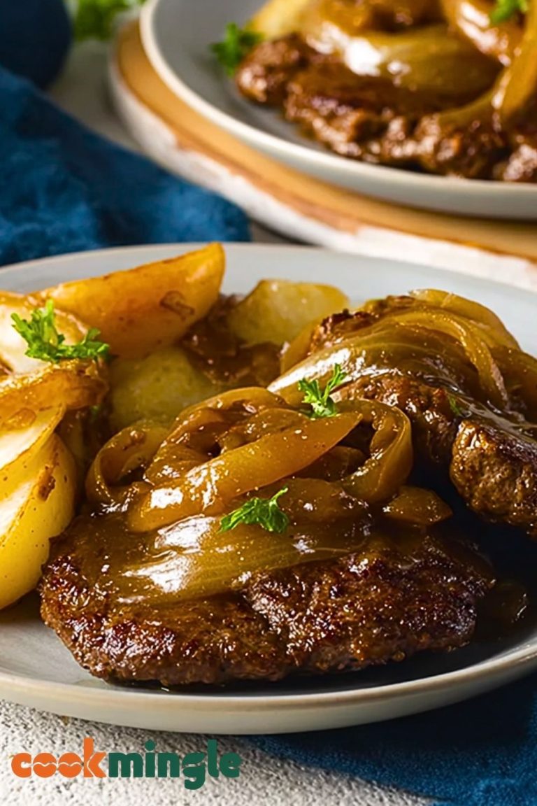 Cube Steak Smothered with Onion Gravy