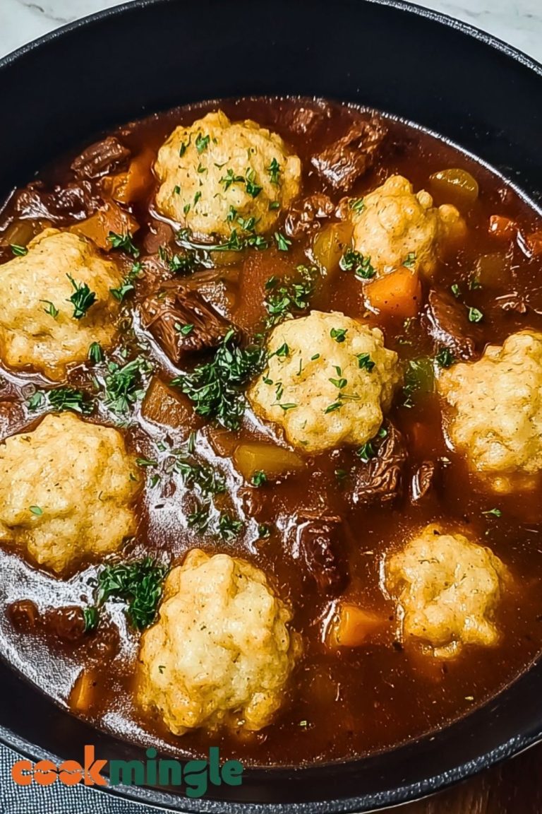 Delicious Beef Stew and Dumplings