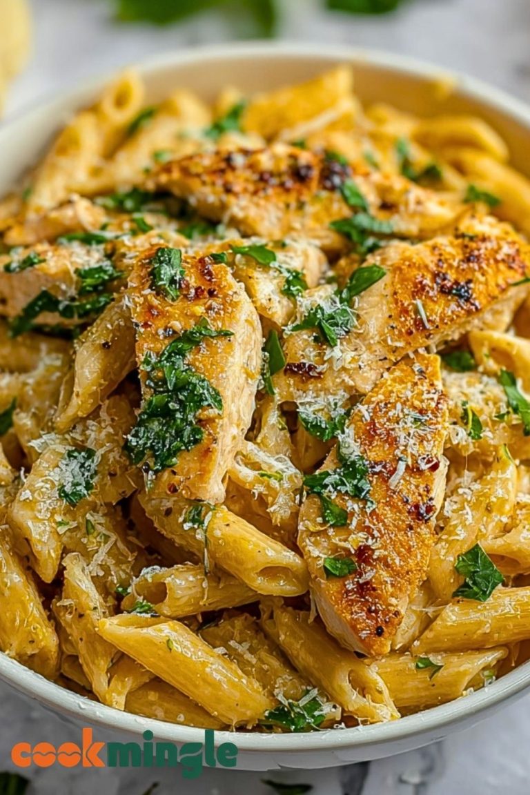 Easy Garlic Parmesan Chicken Pasta
