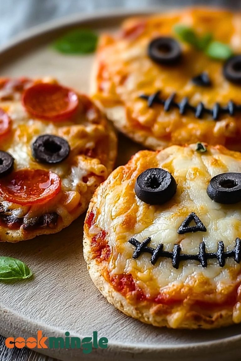 Halloween Mini Pizzas