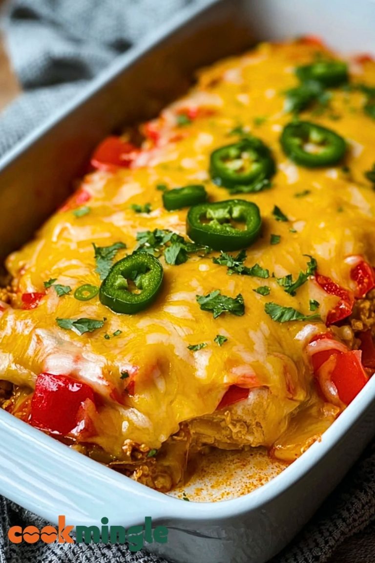 Queso Smothered Fajita Casserole