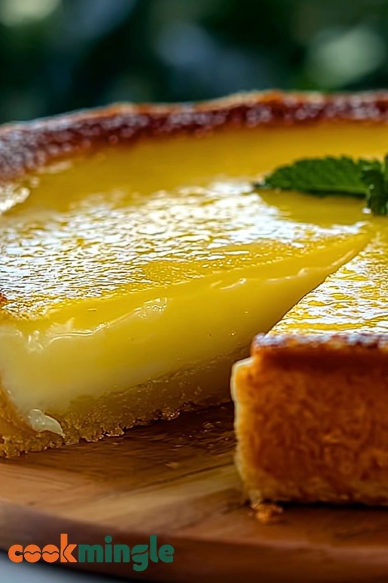 Refreshing Italian Lemon Custard Cake