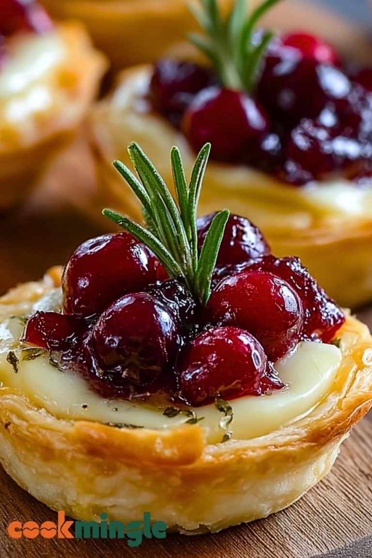 Savory Cranberry and Brie Tartlets