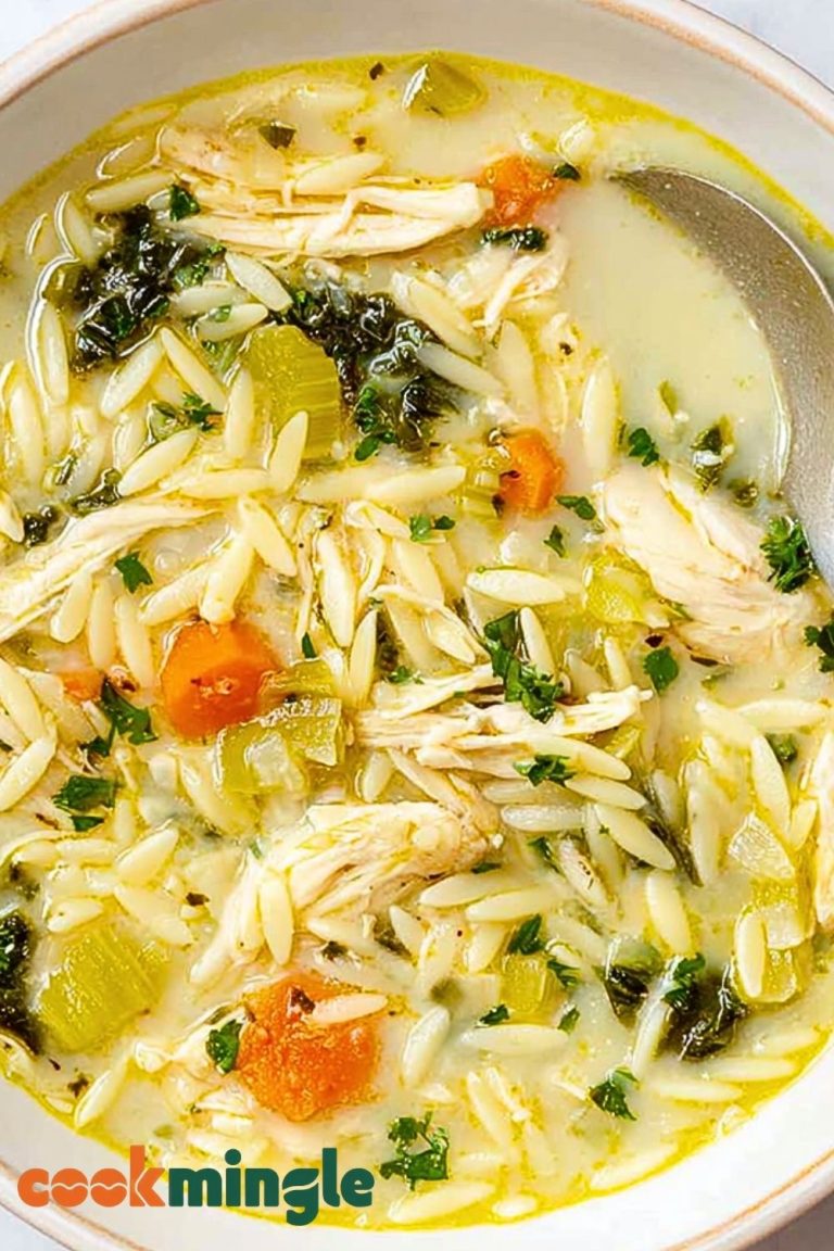 Creamy Lemon Chicken Orzo Soup