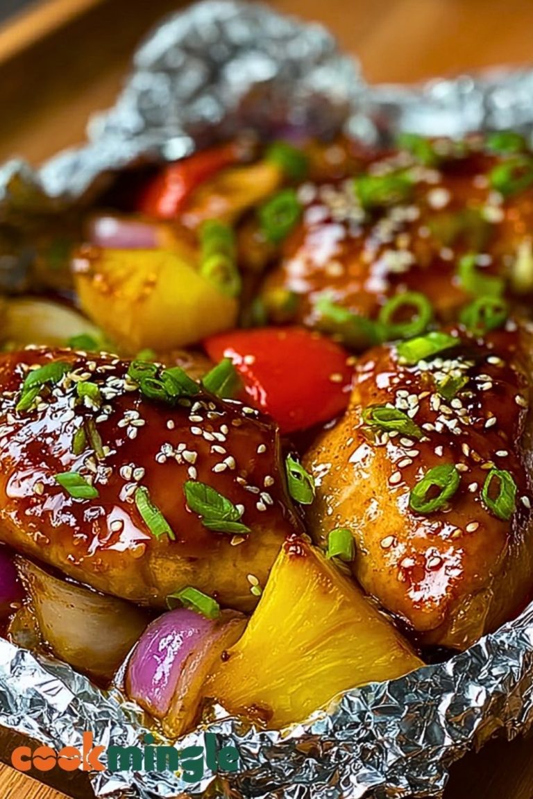 Teriyaki Chicken and Pineapple Foil Packets
